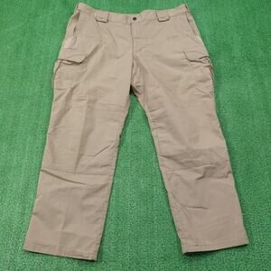 5.11 Tactical Pants Mens 42x30 Beige Cargo Ripstop Workwear Outdoor